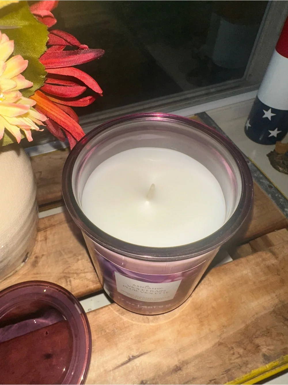 Violet Rain Spring Scented Candle by Ashland ~ Single Wick ~ New